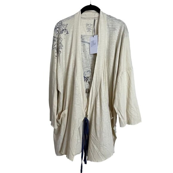 NWT Kyla Seo Comfort  Milena Jacket KYREC47 Wheat Embroidered Size S Boho Beachy - Picture 3 of 11